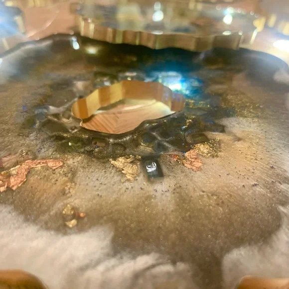 Set of 6 handmade geode resin coasters - Picture 2 of 4